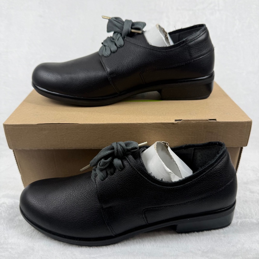 NAOT Womens Black Leather Lace Up Oxford Dress Shoes Size 38 L7